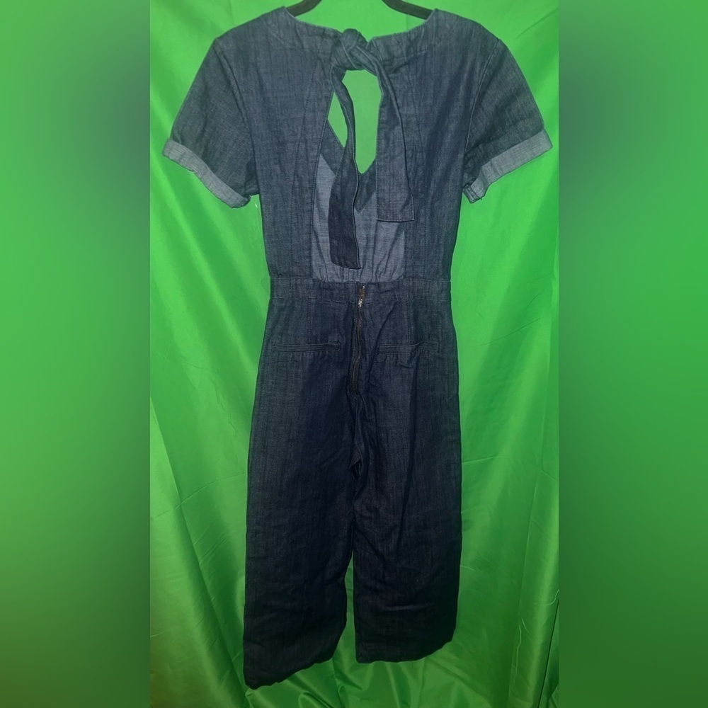 ASOS Denim Jumpsuit with Keyhole Back size 0 - Picture 3 of 7